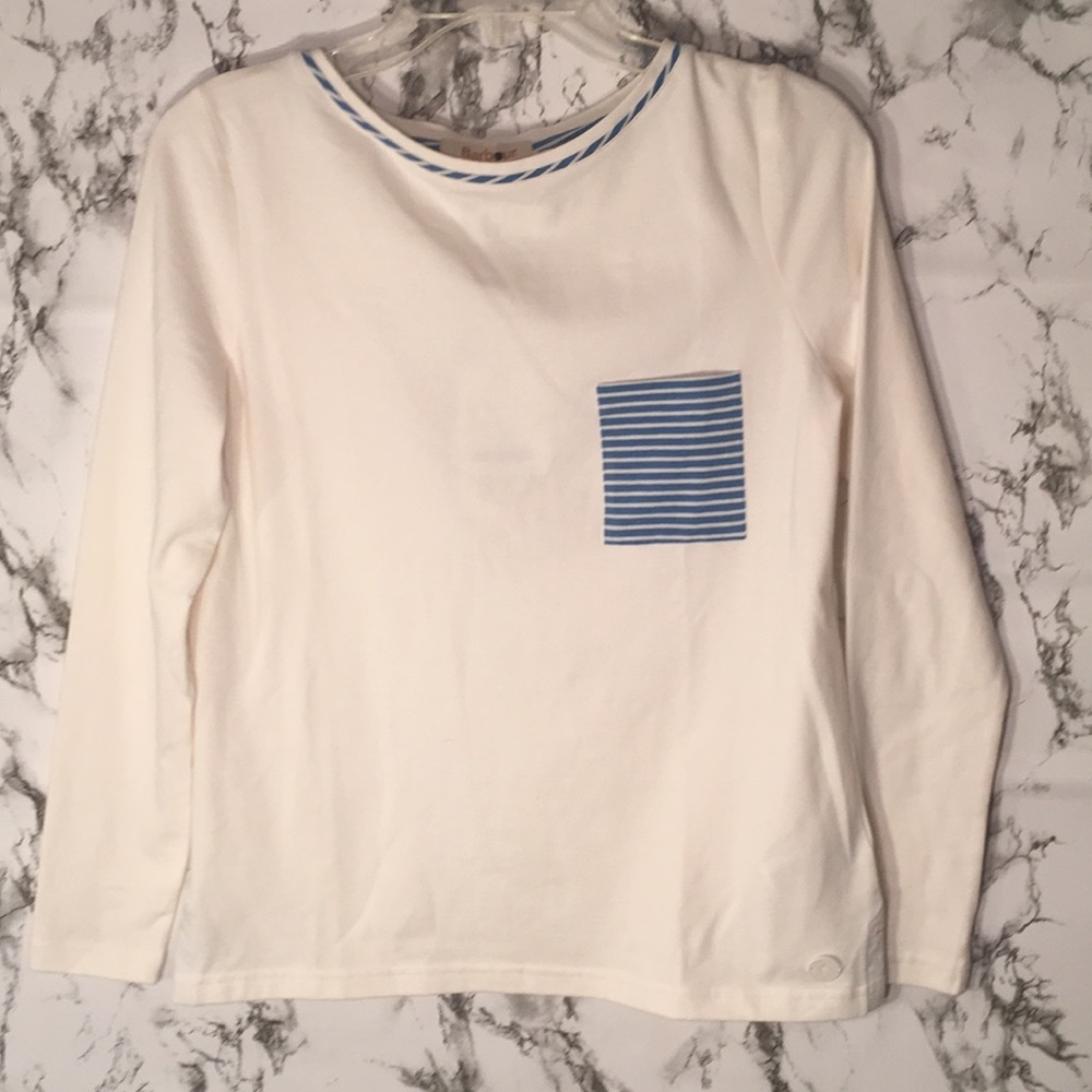 Barbour White and Blue Striped Long Sleeve Top – Effortless Coastal Chic